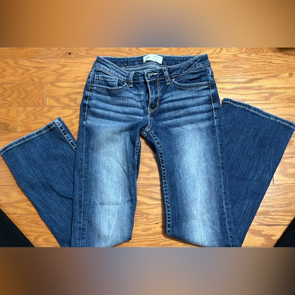 BKE Women's Dark Blue Straight Leg Jeans